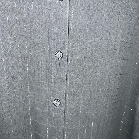 Emma James Black with White Flowers Transparent Button Down Blouse Size 20W - Picture 4 of 7